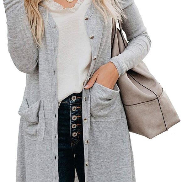 Cardigans for Women Open Front Long Knited - Picture 6 of 7